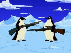 penguins with guns Meme Template
