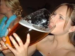 girl and a giant beer Meme Template