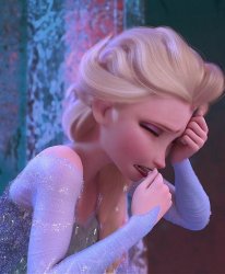 frozen crying Meme Template