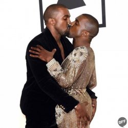 Kanye kiss Meme Template