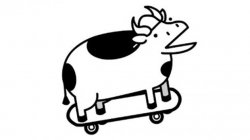 Skateboards Cow Meme Template