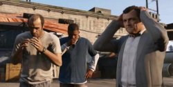 GTA 5 Frank , Travis , Michael Meme Template