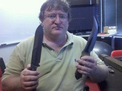 gabe with knives Meme Template