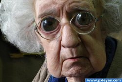 Short-sighted old lady  Meme Template
