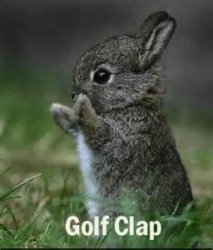 rabbit golf clap Meme Template