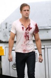 Ryan Gosling Bloody Shirt Meme Template