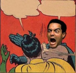 Raging Batman slapping robin Meme Template