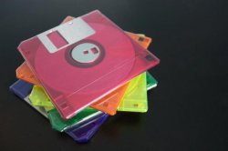 colored floppy disks Meme Template
