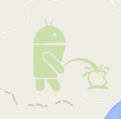 Android on Google Maps Meme Template