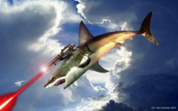 Flying Laser Shark Meme Template