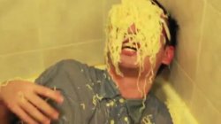 Filthy Frank with ramen noodles on his face. Meme Template