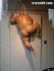 fat naked guy climbing Meme Template