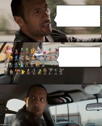 amiibo the rock Meme Template