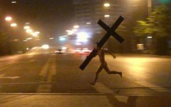 Running Cross Meme Template