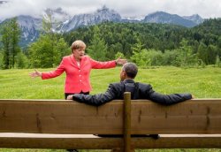 Merkel and Obama Meme Template