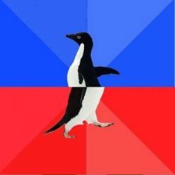 Socially awkward penguin awesone Meme Template
