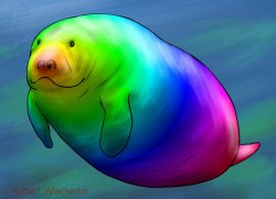 Hue Manatee Meme Template