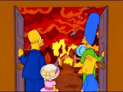 The Simpsons Hell fire Meme Template