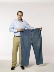 Subway Jarod holing his old big & tall jeans Meme Template