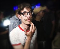 hipster with a moustache Meme Template