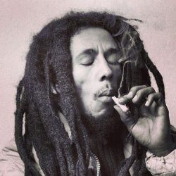 Bob Marley smoking joint Meme Template