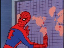 Spiderman and the map Meme Template