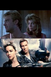 Sarah Connor + Kyle Reese Comparison Meme Template