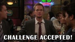 Challenge accepted! Meme Template