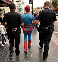 Spiderman Arrest Meme Template