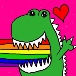 Rainbow dinosaur  Meme Template