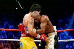 Mayweather Jr Clinching/Hugging Meme Template