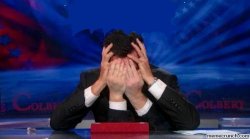 stephen colbert face palms Meme Template