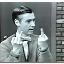 Mr Rogers Double Bird Meme Template