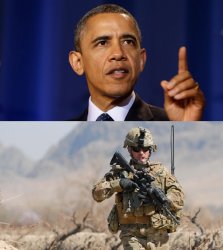 obama & soldier Meme Template