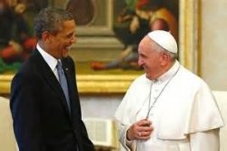 Pope Obama laughing Meme Template