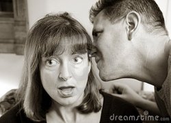 man whispering to woman Meme Template