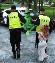 Kermit police Meme Template