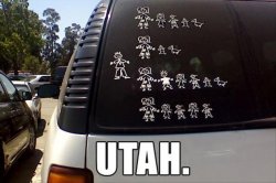 Utah Stick Figure Family Meme Template