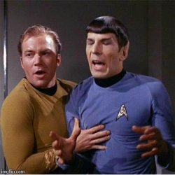 Spock/Kirk inappropriate touch Meme Template