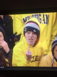 Michigan middle finger guy Meme Template