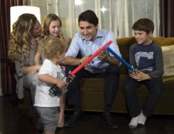 Justin Trudeau PM family Meme Template