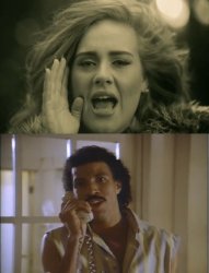 adele and lionel Meme Template