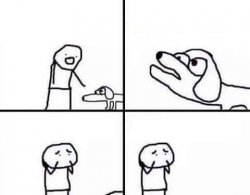 retarded dog Meme Template