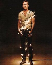 gosling xmas lights Meme Template