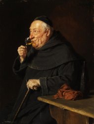Monk Sipping Wine Meme Template