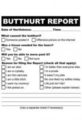 Butthurt Report Meme Template