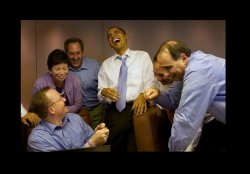 Obama laughing Meme Template
