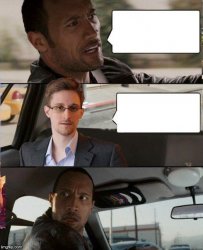 The Rock driving Snowden Meme Template