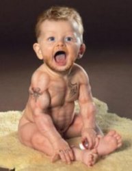 Muscle Baby Meme Template