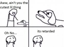 Retarded Dog Meme Template